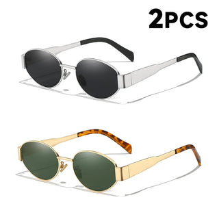 Oval Alloy Frame Sunglasses for Women & Men | Stylish UV400 Sun Glasses