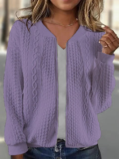 Women's hoodie autumn and winter new solid color simple and exquisite zipper jacket baseball collar casual jacket Promise Mart