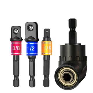 Impact Grade 105 Degree Angle Socket Adapter Power Hand Tool Part Driver Extension Set Screwdriver Holder Drill Nut Attachment Promise Mart