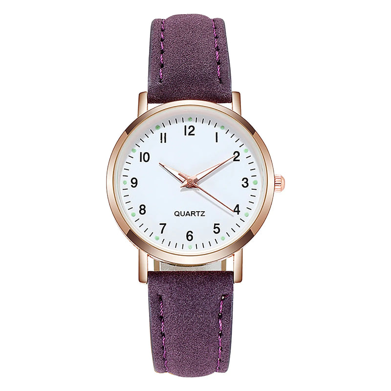 Women Watches Luminous Leather Bracelet Simple Watch Elegant Fashion Quartz Watch Ladies Wristwatches Montre Femme Reloj Mujer