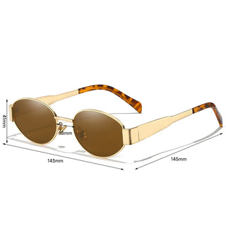 Oval Alloy Frame Sunglasses for Women & Men | Stylish UV400 Sun Glasses