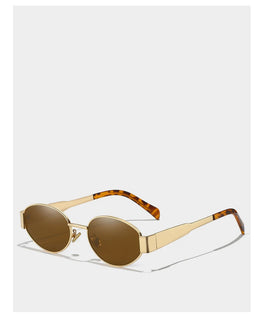 Oval Alloy Frame Sunglasses for Women & Men | Stylish UV400 Sun Glasses