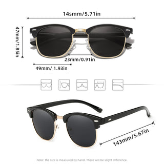 Trendy Polarized Sunglasses | Lightweight UV400 Classic Eyewear for Men & Women Driving