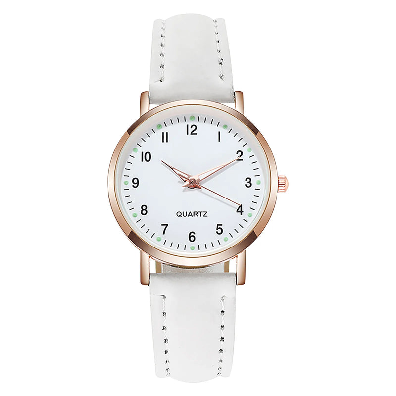 Women Watches Luminous Leather Bracelet Simple Watch Elegant Fashion Quartz Watch Ladies Wristwatches Montre Femme Reloj Mujer