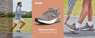 FitVille Newest Walking Shoes for Men Wide Width Sneakers with Arch Support for Flat Feet Heel Pain Relief Plantar Fasciitis Promise Mart