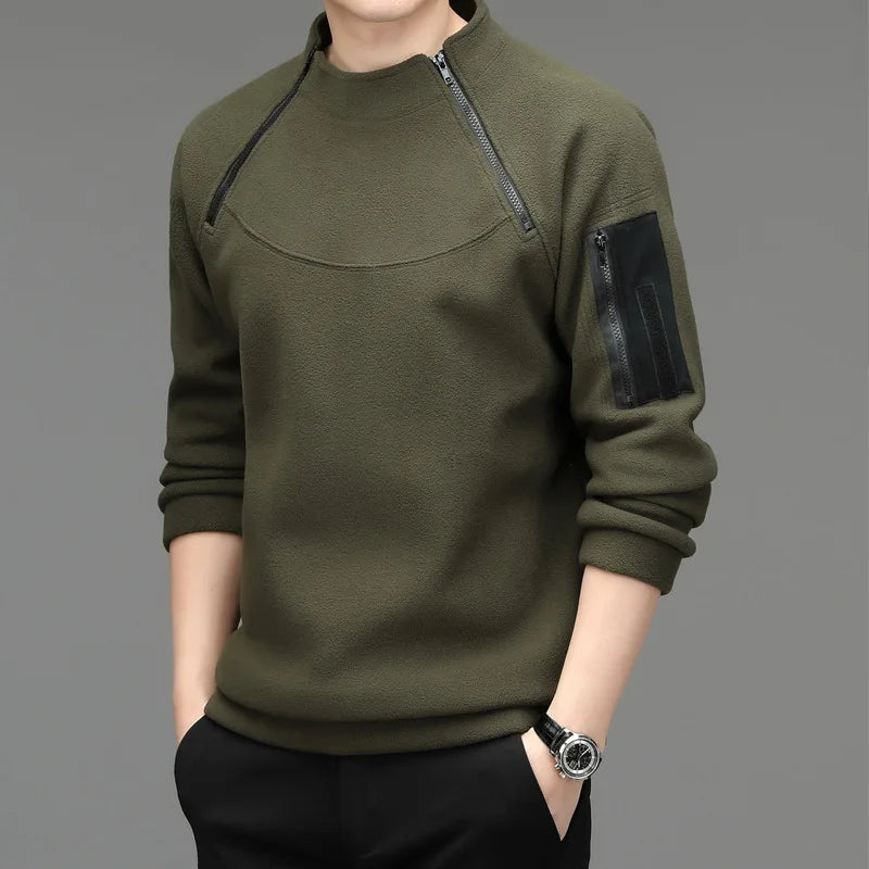Men's Sweatshirs Spring Fall Long-sleeved T-shirt Top Loose Trend Round Neck Bottoming Shirt Lightweight Casual Sports Promise Mart