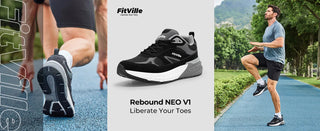 FitVille Newest Walking Shoes for Men Wide Width Sneakers with Arch Support for Flat Feet Heel Pain Relief Plantar Fasciitis Promise Mart