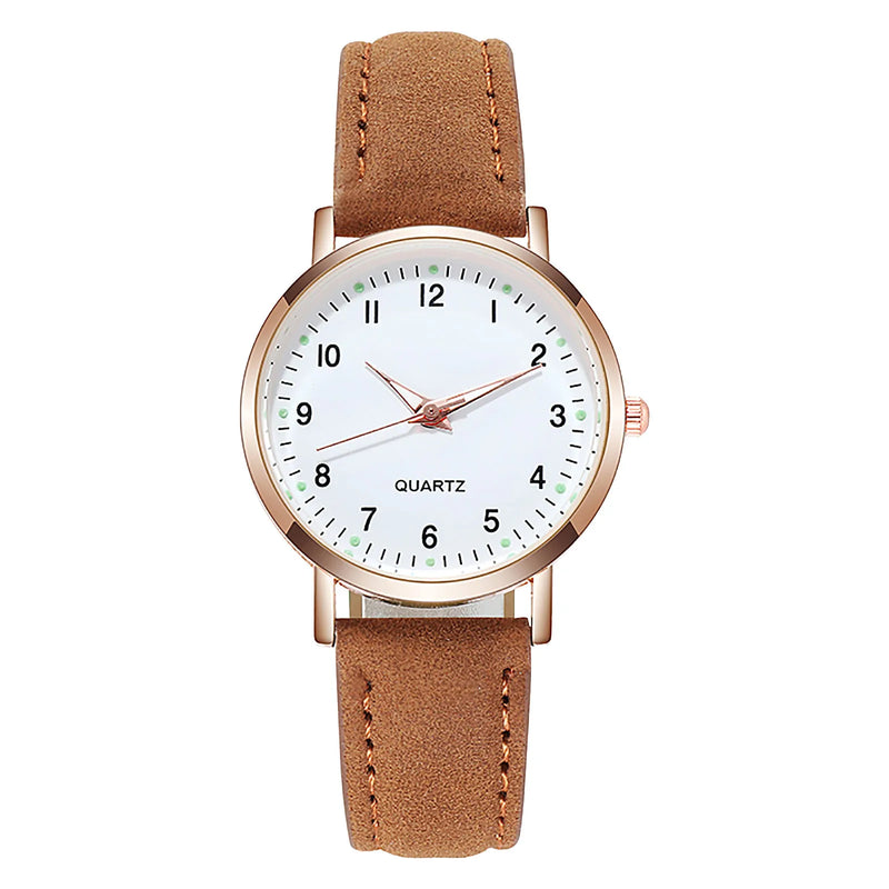 Women Watches Luminous Leather Bracelet Simple Watch Elegant Fashion Quartz Watch Ladies Wristwatches Montre Femme Reloj Mujer