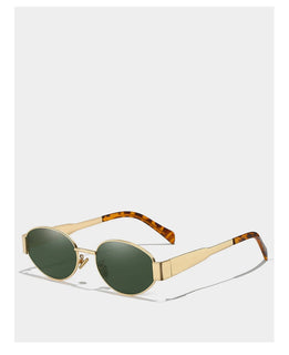 Oval Alloy Frame Sunglasses for Women & Men | Stylish UV400 Sun Glasses