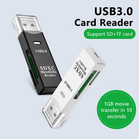 2-in-1 USB 3.0 Card Reader – High-Speed TF & SD Card Adapter for PC & Laptop Promise Mart