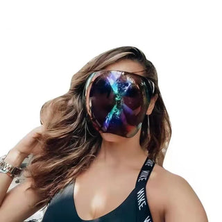 Anti-Fog Transparent Face Cover | Cycling Sunglasses Full Face Shield Protective Mask