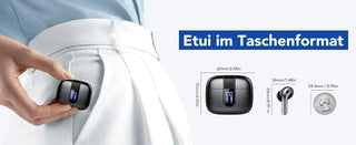 Wireless Earphones with Bluetooth 5.3, Quad-Mic Call Noise Reduction ENC, 50H Playtimes Wireless Earbuds Bluetooth Headphones Promise Mart