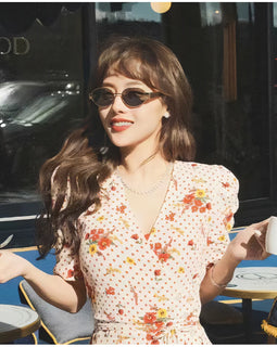 Oval Alloy Frame Sunglasses for Women & Men | Stylish UV400 Sun Glasses