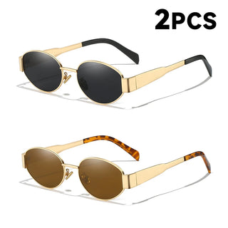 Oval Alloy Frame Sunglasses for Women & Men | Stylish UV400 Sun Glasses