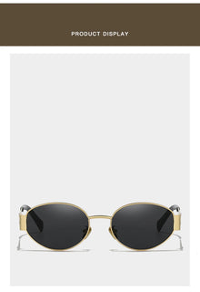 Oval Alloy Frame Sunglasses for Women & Men | Stylish UV400 Sun Glasses