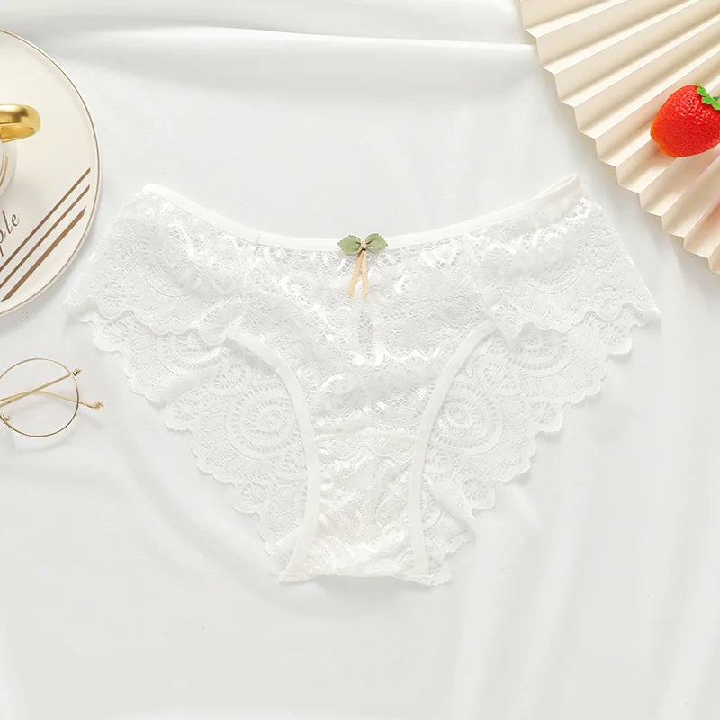 Women's Lace Panties New Sexy Underwear Female Low-Rise Bragas Mujer Cotton Crotch Breathable Lace Panty Culottes Femme