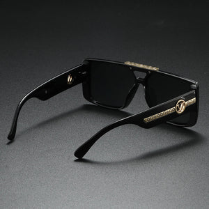 New classic retro black square frame for men, exquisite temple pattern decoration, fashionable and trendy Promise Mart