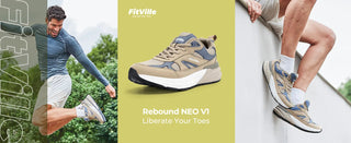 FitVille Newest Walking Shoes for Men Wide Width Sneakers with Arch Support for Flat Feet Heel Pain Relief Plantar Fasciitis Promise Mart