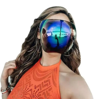 Anti-Fog Transparent Face Cover | Cycling Sunglasses Full Face Shield Protective Mask