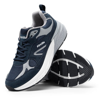 FitVille Newest Walking Shoes for Men Wide Width Sneakers with Arch Support for Flat Feet Heel Pain Relief Plantar Fasciitis Promise Mart