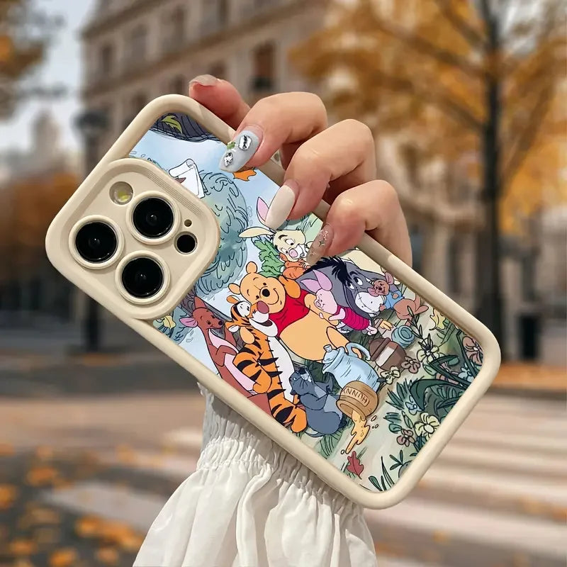 2025 New Customized Cartoon Pattern Matte Perforated TPU Phone Case for iPhone 17/16/15-High Shock Resistant Mobile Accessories