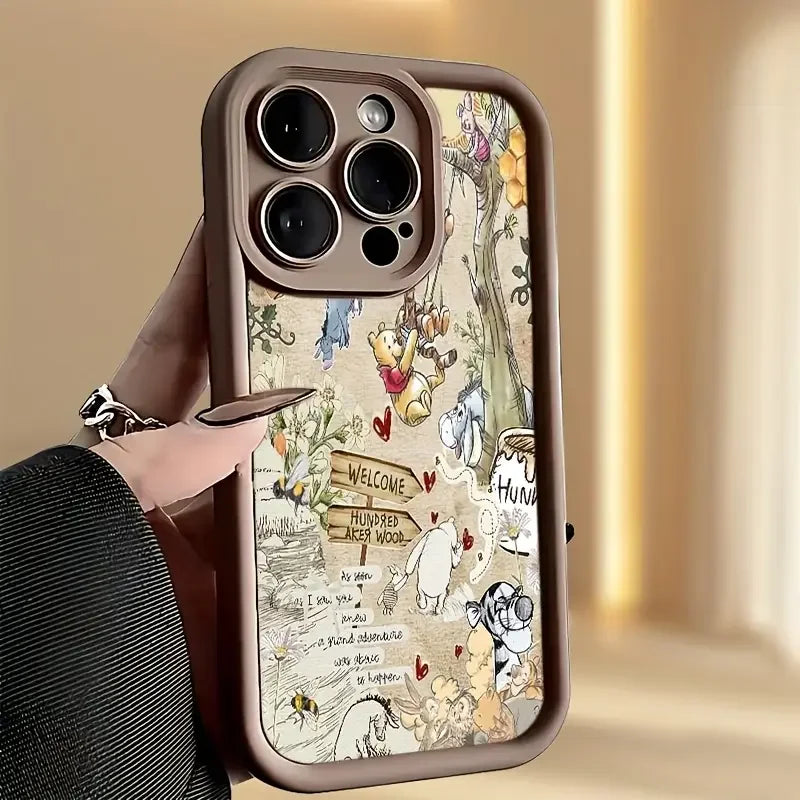 2025 New Customized Cartoon Pattern Matte Perforated TPU Phone Case for iPhone 17/16/15-High Shock Resistant Mobile Accessories