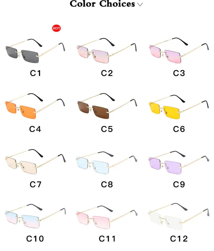 BOYSEEN Rimless Sunglasses | UV400 Gradient Stylish Eyewear for Men & Women Promise Mart