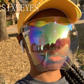 Oversized Faceshield Protective Glasses Goggles Men Women Anti-Spray Mask Protective Anti-Fogging Safety Sunglasses UV400 Shades