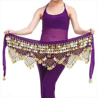 New Style Top Selling Belly Dance Waist Chain Hip Scarf Bellydance Coins Belt Dancing Waist Belt Dancer's Accessories Promise Mart