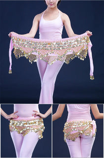 New Style Top Selling Belly Dance Waist Chain Hip Scarf Bellydance Coins Belt Dancing Waist Belt Dancer's Accessories Promise Mart