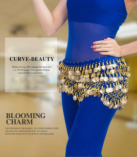 New Style Top Selling Belly Dance Waist Chain Hip Scarf Bellydance Coins Belt Dancing Waist Belt Dancer's Accessories Promise Mart