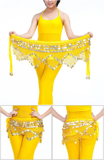New Style Top Selling Belly Dance Waist Chain Hip Scarf Bellydance Coins Belt Dancing Waist Belt Dancer's Accessories Promise Mart