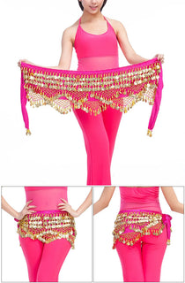 New Style Top Selling Belly Dance Waist Chain Hip Scarf Bellydance Coins Belt Dancing Waist Belt Dancer's Accessories Promise Mart