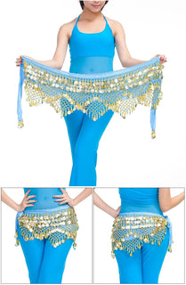 New Style Top Selling Belly Dance Waist Chain Hip Scarf Bellydance Coins Belt Dancing Waist Belt Dancer's Accessories Promise Mart