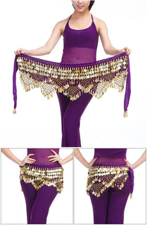 New Style Top Selling Belly Dance Waist Chain Hip Scarf Bellydance Coins Belt Dancing Waist Belt Dancer's Accessories Promise Mart