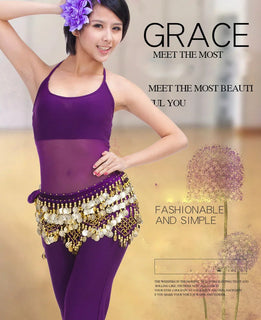 New Style Top Selling Belly Dance Waist Chain Hip Scarf Bellydance Coins Belt Dancing Waist Belt Dancer's Accessories Promise Mart