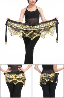 New Style Top Selling Belly Dance Waist Chain Hip Scarf Bellydance Coins Belt Dancing Waist Belt Dancer's Accessories Promise Mart