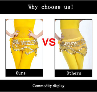 New Style Top Selling Belly Dance Waist Chain Hip Scarf Bellydance Coins Belt Dancing Waist Belt Dancer's Accessories Promise Mart
