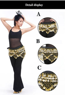 New Style Top Selling Belly Dance Waist Chain Hip Scarf Bellydance Coins Belt Dancing Waist Belt Dancer's Accessories Promise Mart