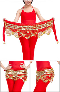 New Style Top Selling Belly Dance Waist Chain Hip Scarf Bellydance Coins Belt Dancing Waist Belt Dancer's Accessories Promise Mart