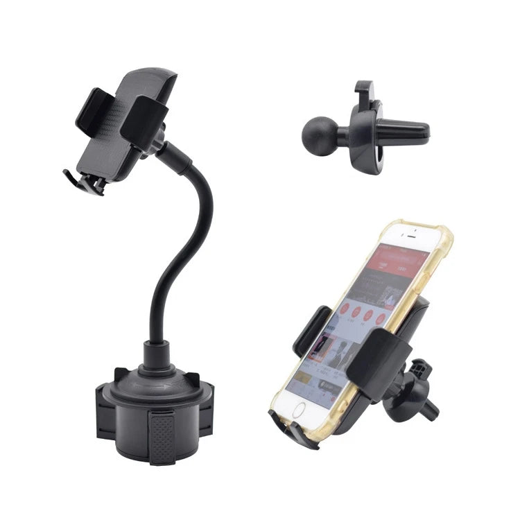 2024 Flexible Car Cup Holder with Phone Mount Mobile Accessories Gooseneck Design Long Hose Car Mobile Phone Bracket