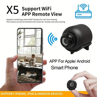 New X5 Mini Camera 1080P Clear Night Vision Lightweight Portable Premium Cams Motion Detection Wireless Surveillance Camera Promise Mart