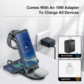Wireless Charger, ZHIKE 4 in 1 20W Wireless Charging Station Compatible with Galaxy Phone/Watch/Buds. Promise Mart