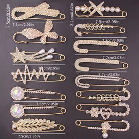 10 elegant brooch accessories, multi-functional scarf and belt clip, suitable for women's suits to add unique charm