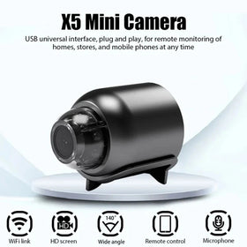 New X5 Mini Camera 1080P Clear Night Vision Lightweight Portable Premium Cams Motion Detection Wireless Surveillance Camera Promise Mart