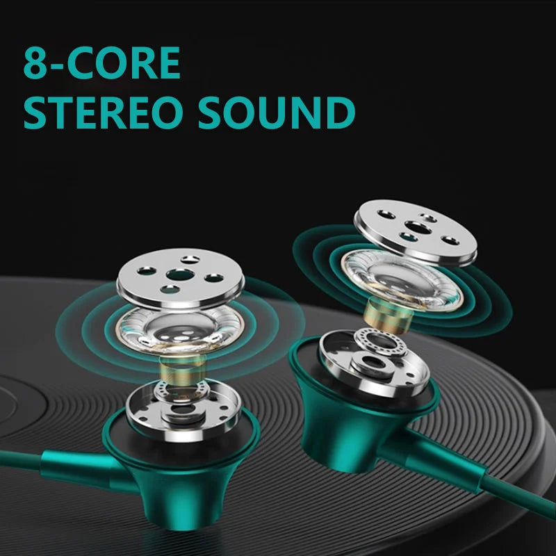 Type-C In-Ear Wired Karaoke Headphones 3.5mm Stereo Music Earbud Handfree Headset Earphones with Mic