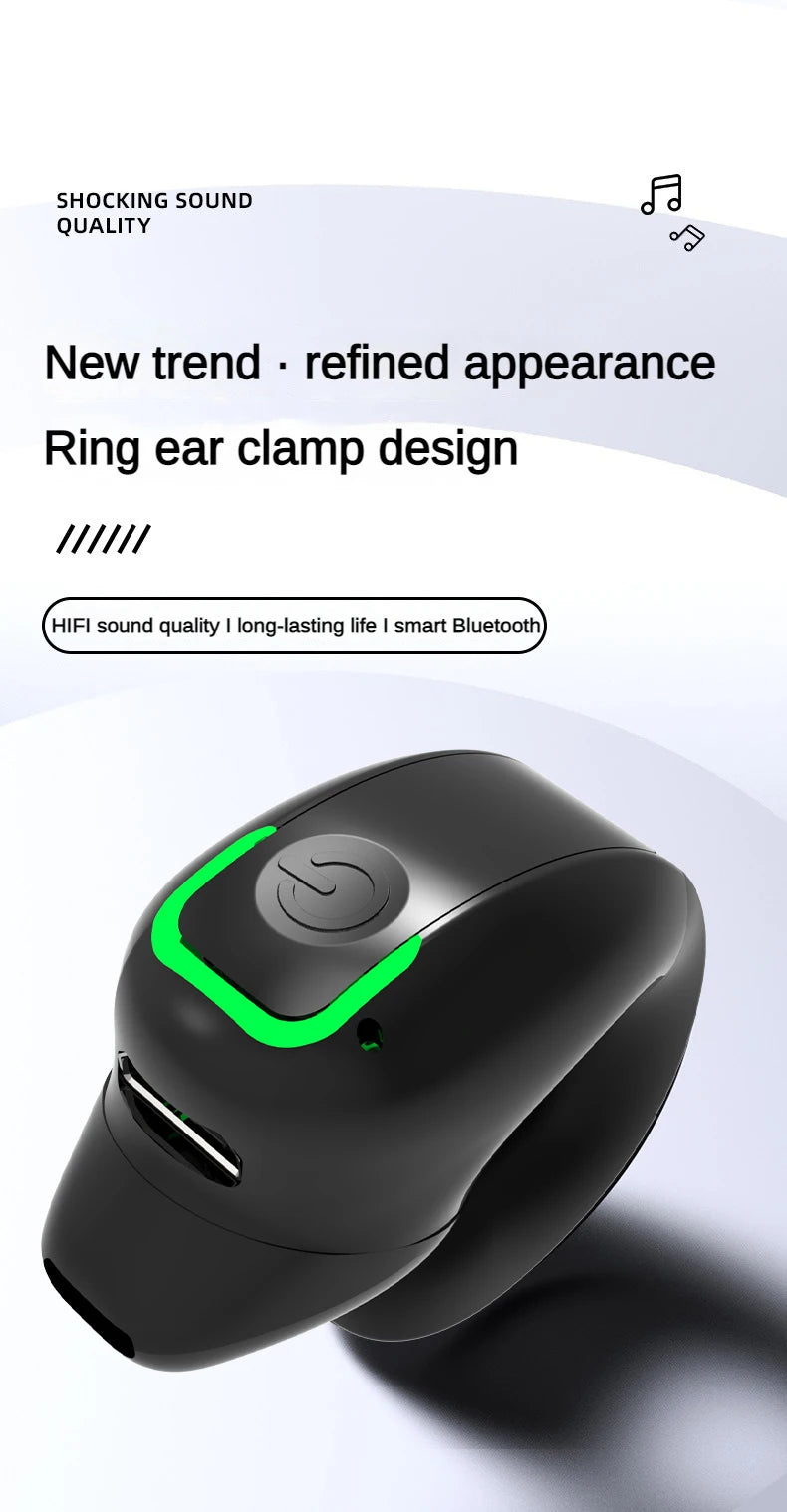 SK GD28 Bone Conduction TWS Headphones Bluetooth V5.3 Ear Clip Lightweight Business Sports Game Headset with Mic Noise Reduction