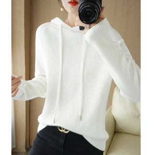 Hooded Sweatshirt for Women Spring Autumn New Hoodie Bottoming Shirt with Knitted Sweater Casual Hooded Pullovers Promise Mart