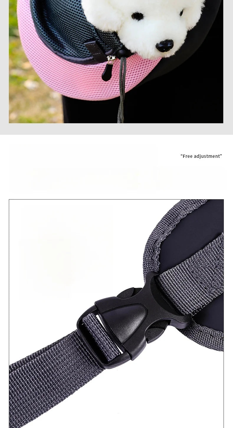 Pet backpack, portable shoulder bag for travel, hands-free outdoor crossbody bag suitable for cat and dog pet supplies