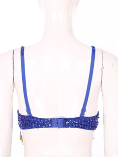 Womens Sequin Beaded Belly Dance Bra Tops with Tassels Dance Costume for Music Festival Club Belly Dance Wear Clubwear Promise Mart
